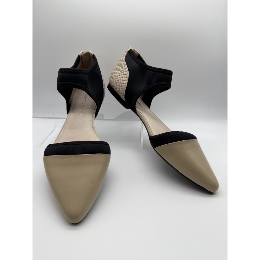 United Nude Womens Pointy Toe Flats 7.5 D Orsay Leather Neoprene Comfortable